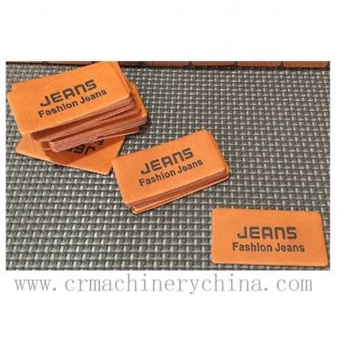 PU Leather Labels Patches Embossing And Cutting Machine